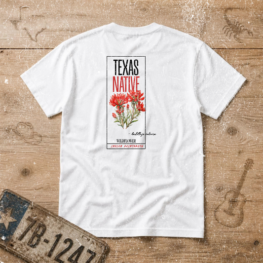 Texas Native Indian Paintbrush Wildflower Tee