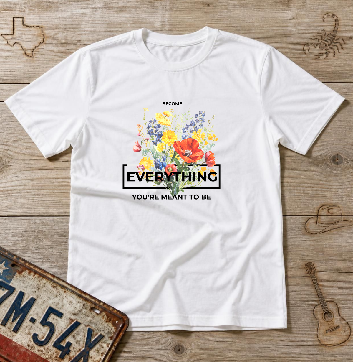 Become Everything Texas Wildflower Tee